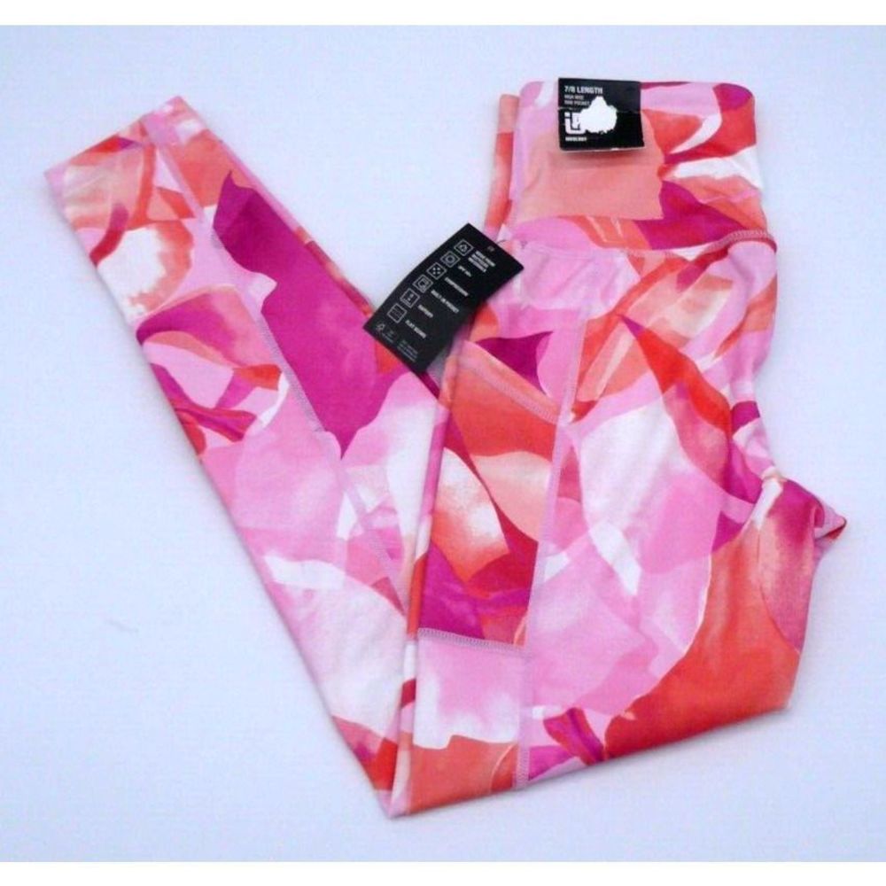 ideology High Rise 7/8 Length Leggings Petal Berry Ice Size XS
